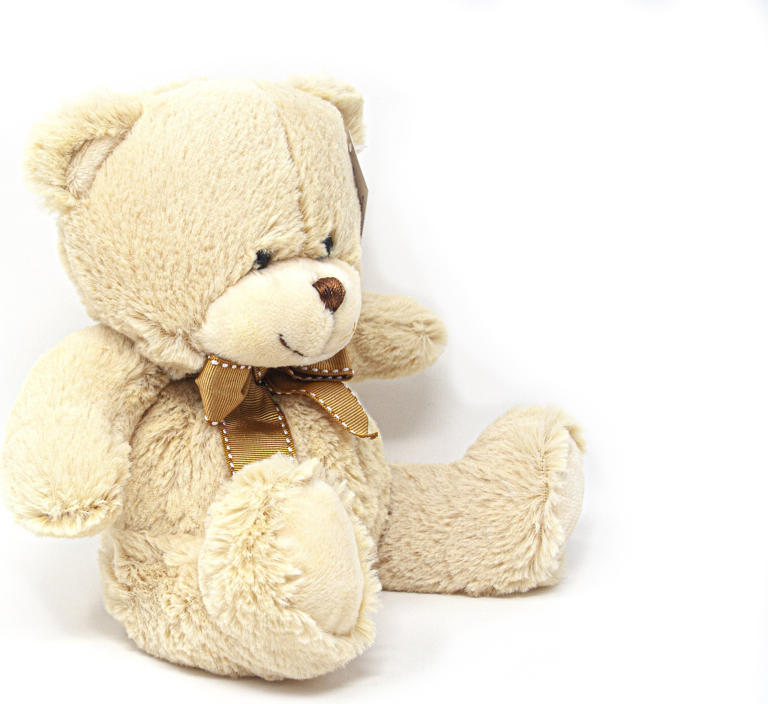Cornelissen Zittende teddybeer knuffel - Tweekleurig, assorti - Hoogte: 21 cm