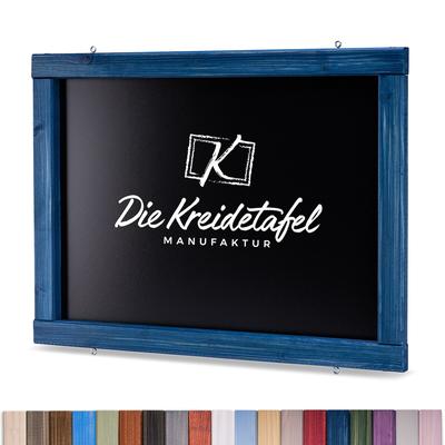 Die Kreidetafel Manufaktur Kreidetafel mit Holzrahmen / Maritimes Blau 150x60cm