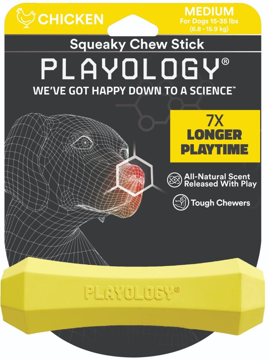Playology Cane Gioco Squeak Aroma Pollo M