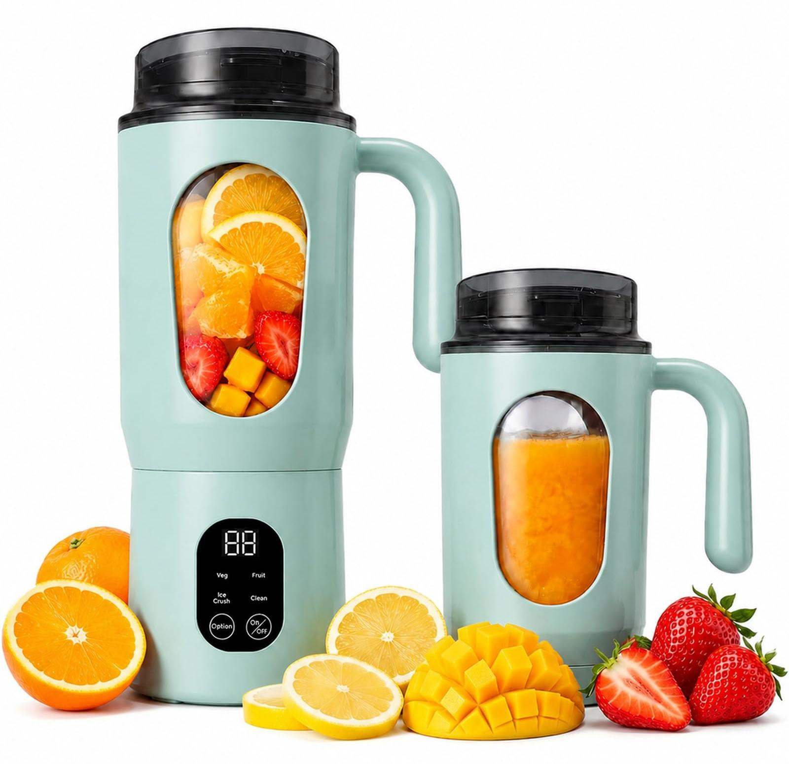 Dripio Draagbare blender, 550 ml, USB-oplaadbaar, smoothie maker, groen