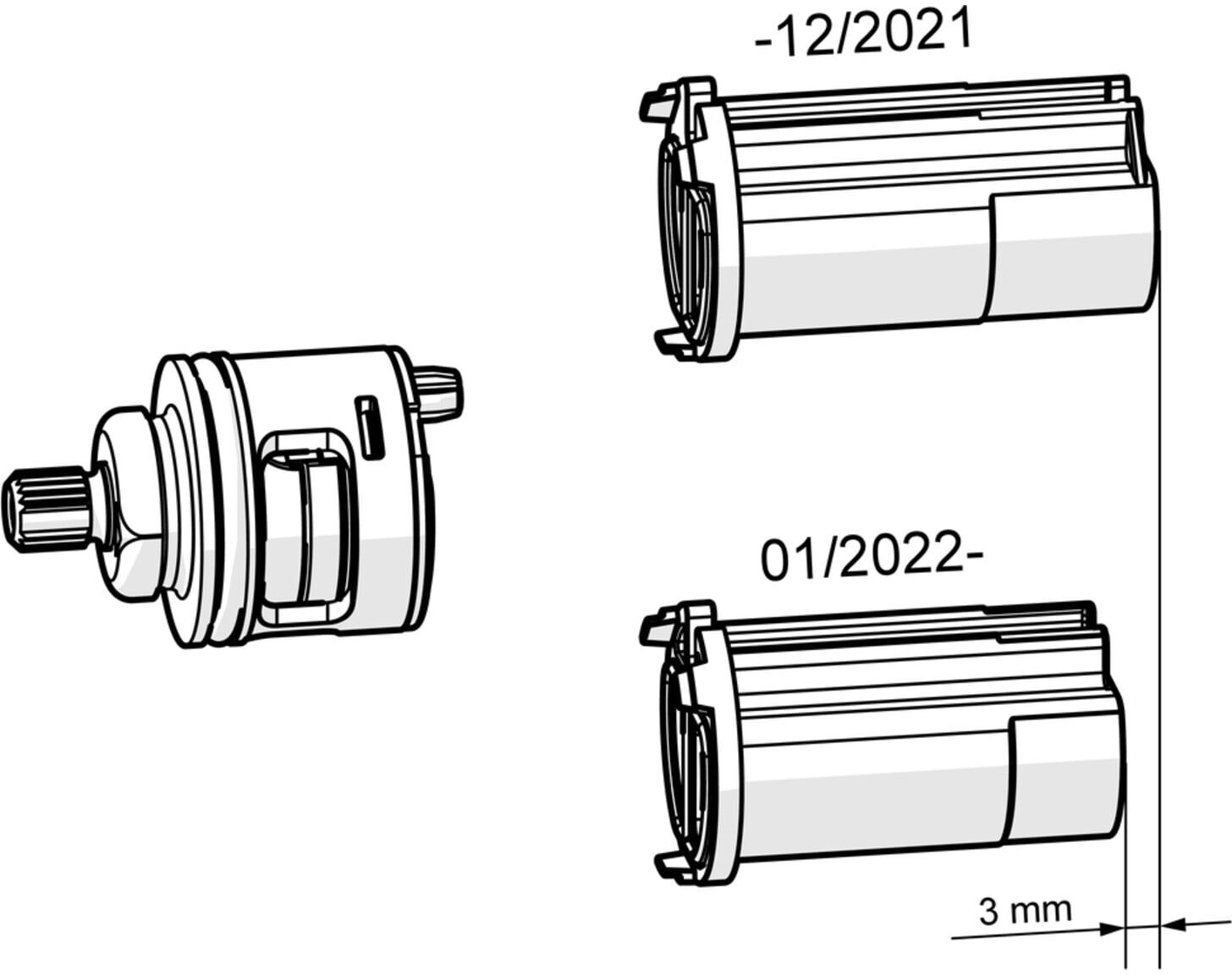 Hansa Umsteller, automatisch 59914116 automatische Rückstellung, Brause/Wanne)