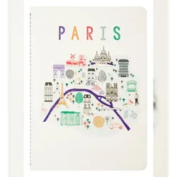 Jacques Herbin 5x A5-Notizbuch # Paris-Poster- Mehrfarbig 94029T