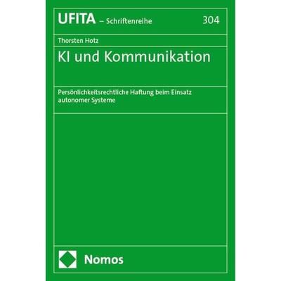 KI und Kommunikation, Taschenbuch von Thorsten Hotz, Nomos, 978-3-7560-1862-8