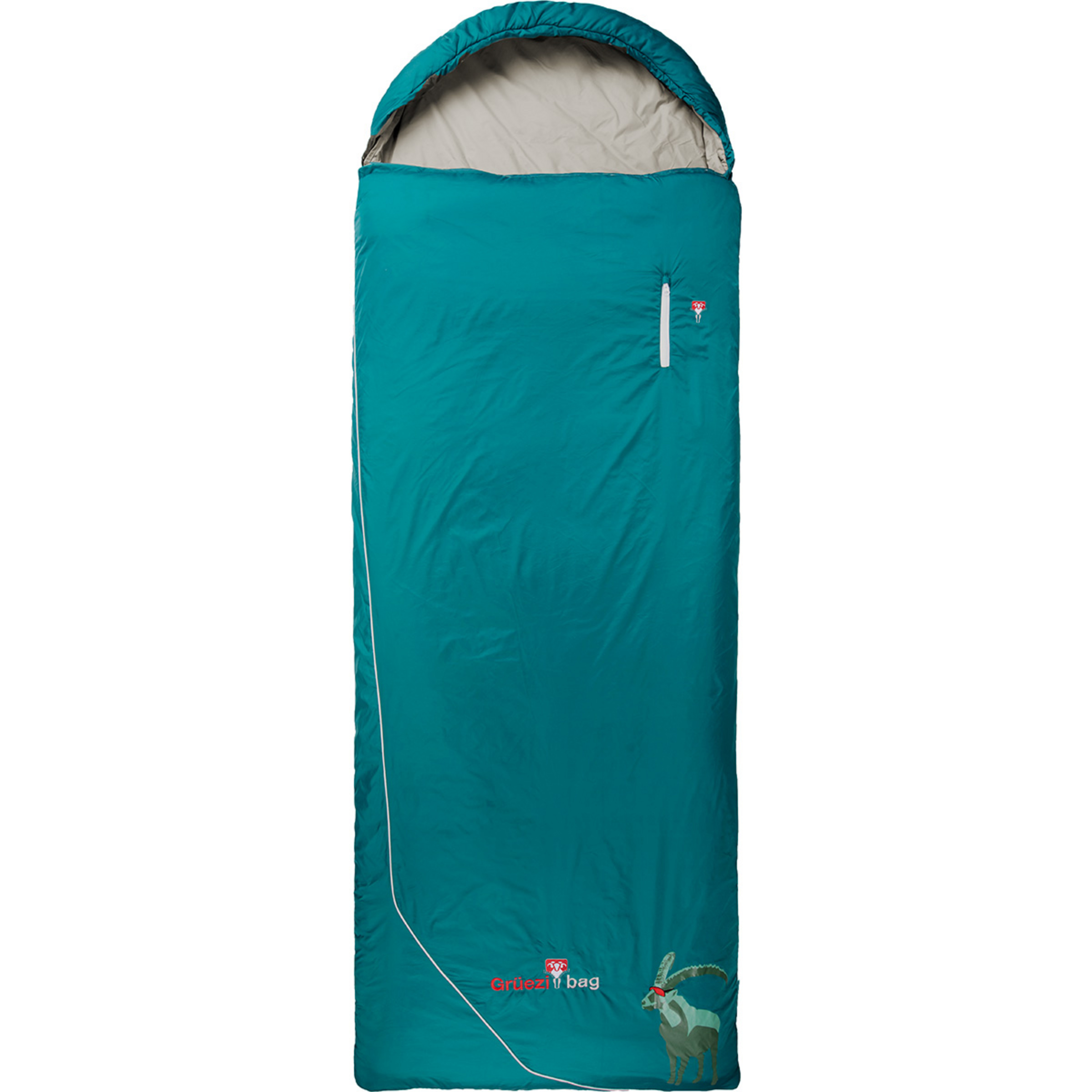 Grüezi Bag Biopod Wolle Goaß Comfort Schlafsack Kunstfaserschlafsäcke tuerkis Größe max. 190cm Trekking Atmungsaktiv