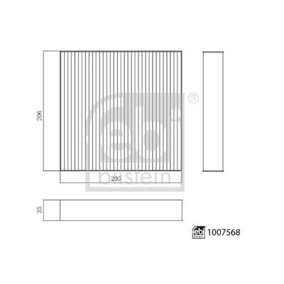 FEBI BILSTEIN Filter, Innenraumluft 1007568 für BYD