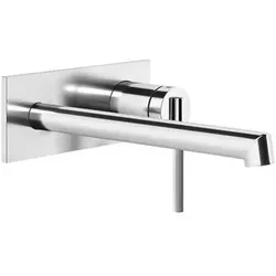 Gessi Ingranaggio Fertigmontageset für Unterputz-Einhebelmischer Waschtisch mit rechteckiger Platte, Auslauf 205-175 mm, 63589149, Farbe: Finox Optik