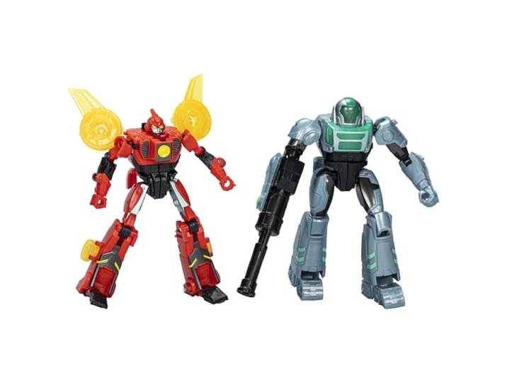 Transformers EarthSpark Cyber-Combiner Terran Twitch en Robby Malto, actiefiguren
