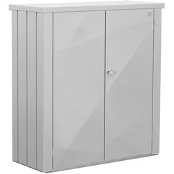 Biohort Terrassenschrank Romeo X-Design B 132 x T 57 x H 140 cm (Größe M) silber-metallic