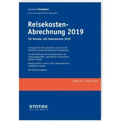 Stollfuß Buch, Formular, Reisekosten-Abrechnungen 2019 mit Kalendarium