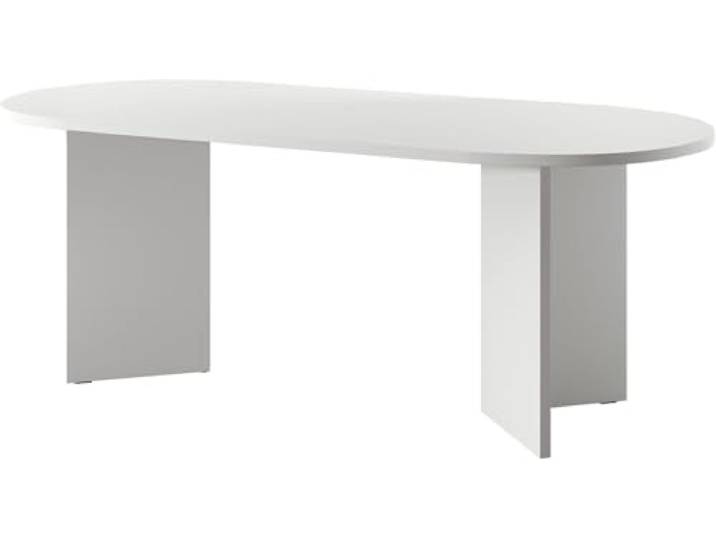 Selsey Esstisch Esszimmertisch Tisch Oval 90 x 204 cm Küchentisch OVO Weiß
