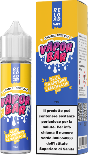 Reload Vape Blue Raspberry Lemonade Vapor Bar Liquido Shot 20ml Limonata Lampone Blu Ice