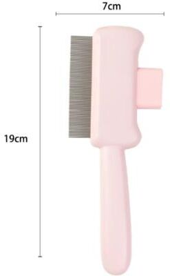 Uplifted Finds Pet Comb Detangling Brush With Self Cleaning Design For Cats And Dogs pink B