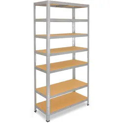 shelfplaza HOME 180x80x50 cm Schwerlastregal in verzinkt mit 7 Böden und 125 kg Traglast pro Boden