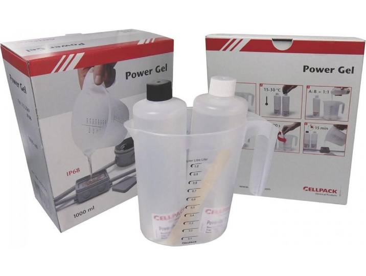 Résine Gel Bi-composant Power Gel 1000ml Pour Boite électrique - Cellpack