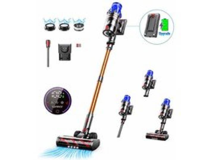 Aspirateur Balai sans fil Laresar V7S – Autonomie 90 min / 75 kPa / 650 W – Batterie amovible – Parfumé – Filtration ultra‑efficace