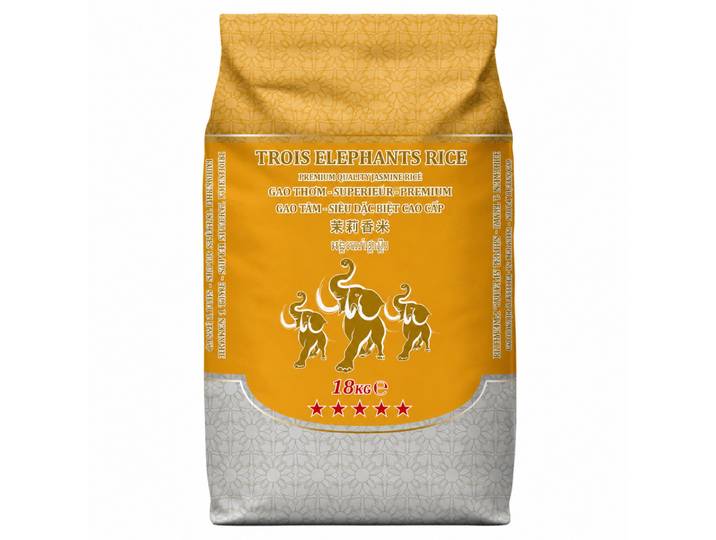 Golden 3 Elephants Brisures de riz fumé 18 kg