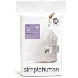 Müllbeutel Simplehuman code D, Pack mit 20 Stück, 20 L insgesamt 20 Beutel
