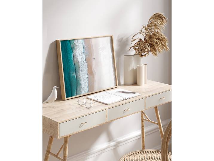 Bild Sunshine Coast Rahmen: Massivholz Buche, lackiert Abdeckung: Acrylglas Multicolor 32 x 42cm