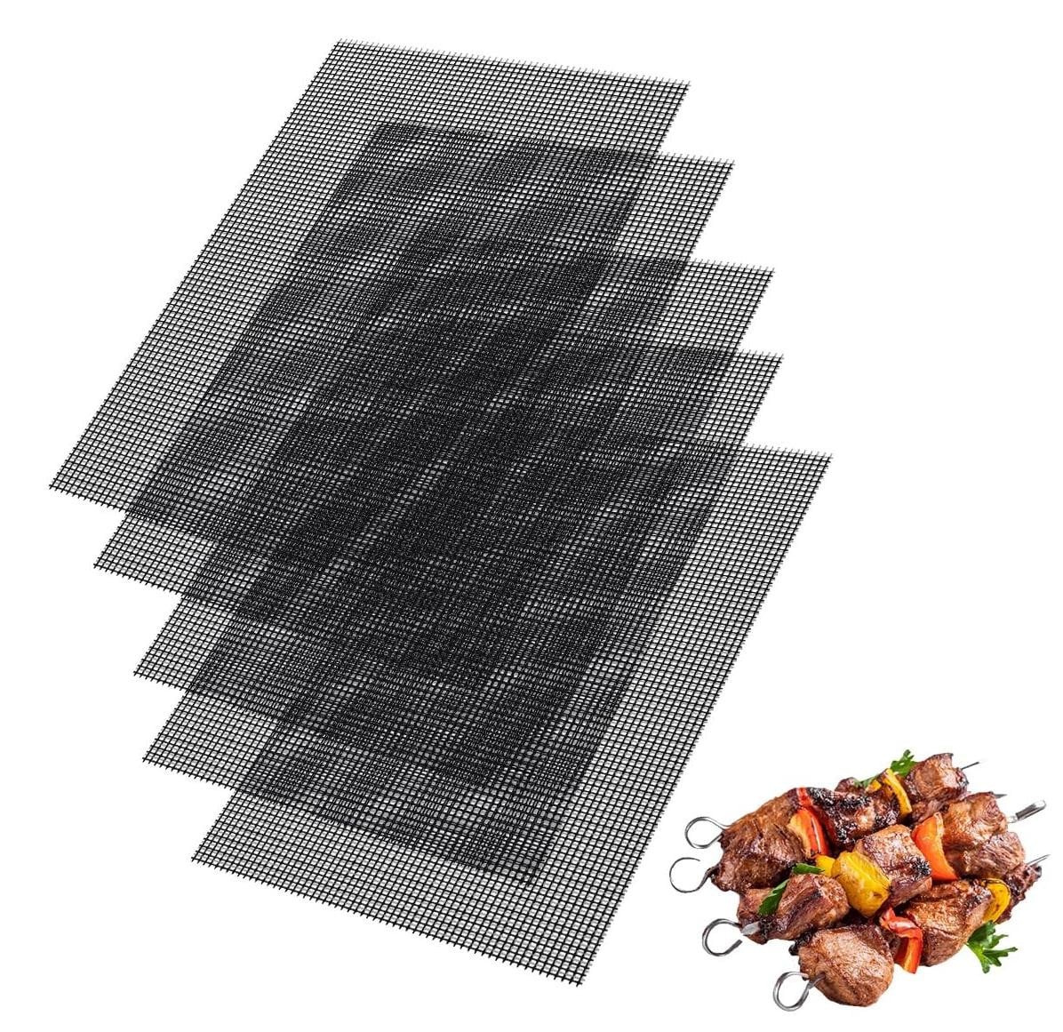Set van 5 herbruikbare Elzusha anti-aanbak grillmatten, 40 x 33 cm