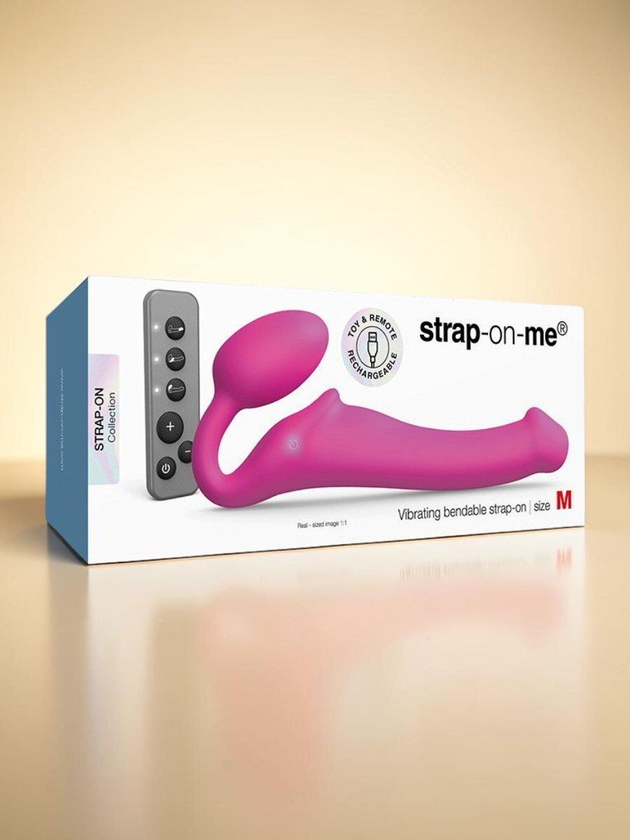 Strap-On-Me Strap-on vibrant flexible avec télécommande taille M