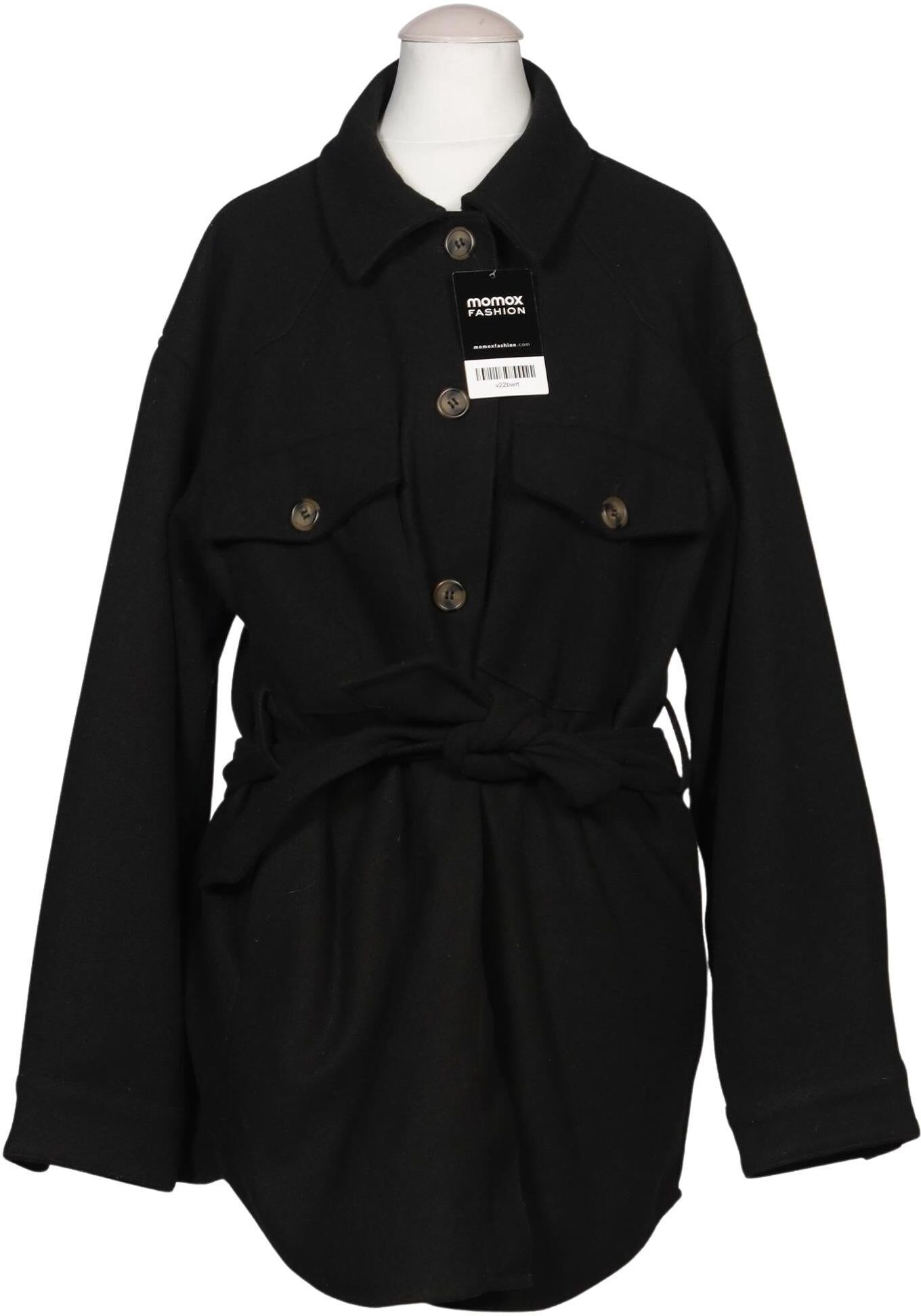 Zara Damen Mantel, Schwarz, Gr. XS, Synthetik - Second Hand
