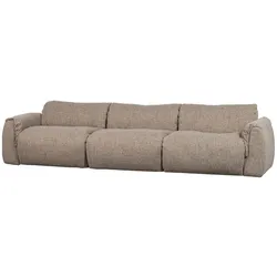 Sofa Baggy 3-Sitzer aus Melange-Stoff, modern, Braun, vielseitig kombinierbar
