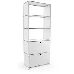 Aktenregal System 4 Metall Weiß