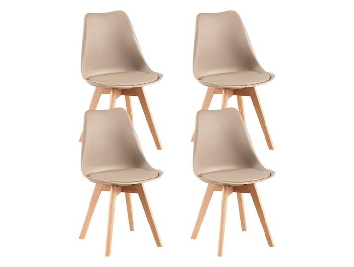Lot de 4 chaises scandinaves kaki chaise chaise de cuisine chaise de salle à manger chaise salon chaise plastique