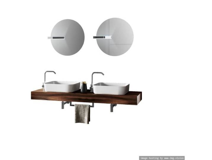 Ensemble de salle de bain double vasque ASTRA noyer