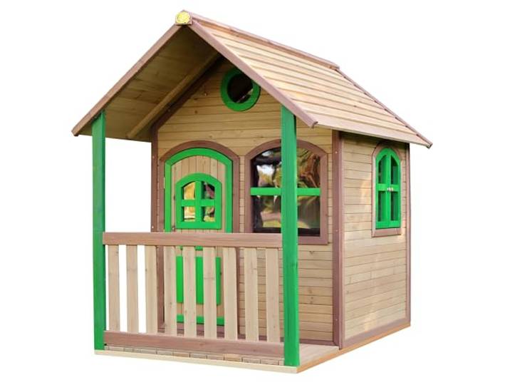 AXI Alex Spielhaus aus Holz in Braun & Grün mit Veranda