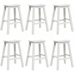 vidaXL Garten Bar Set 6 pcs Weiß HDPE