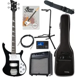 Rocktile Pro RB-400B Blackbird E-Bass Black Super Set