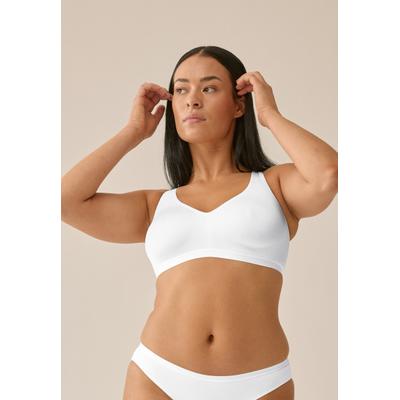 Minimizer-BH NATURANA "The Thursday", Damen, Gr. 85, Cup D, 1, weiß, Obermaterial: 76% Polyamid, 24% Elasthan, unifarben, BHs Minimizer-BH, ohne Bügel, breite Träger, basic, bequem, weich, Entlastungsträger