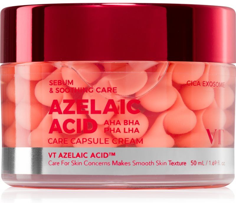 VT Cosmetics Azelaic Acid Care Capsule Cream soothing face cream against imperfections in acne-prone skin 50 ml