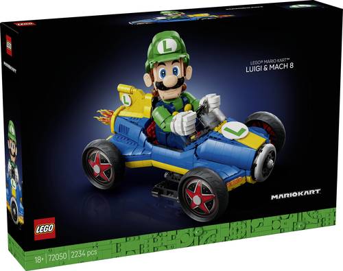 72050 LEGO Super Mario Kart: Luigi & Turboflitzer Bauset für Erwachsene