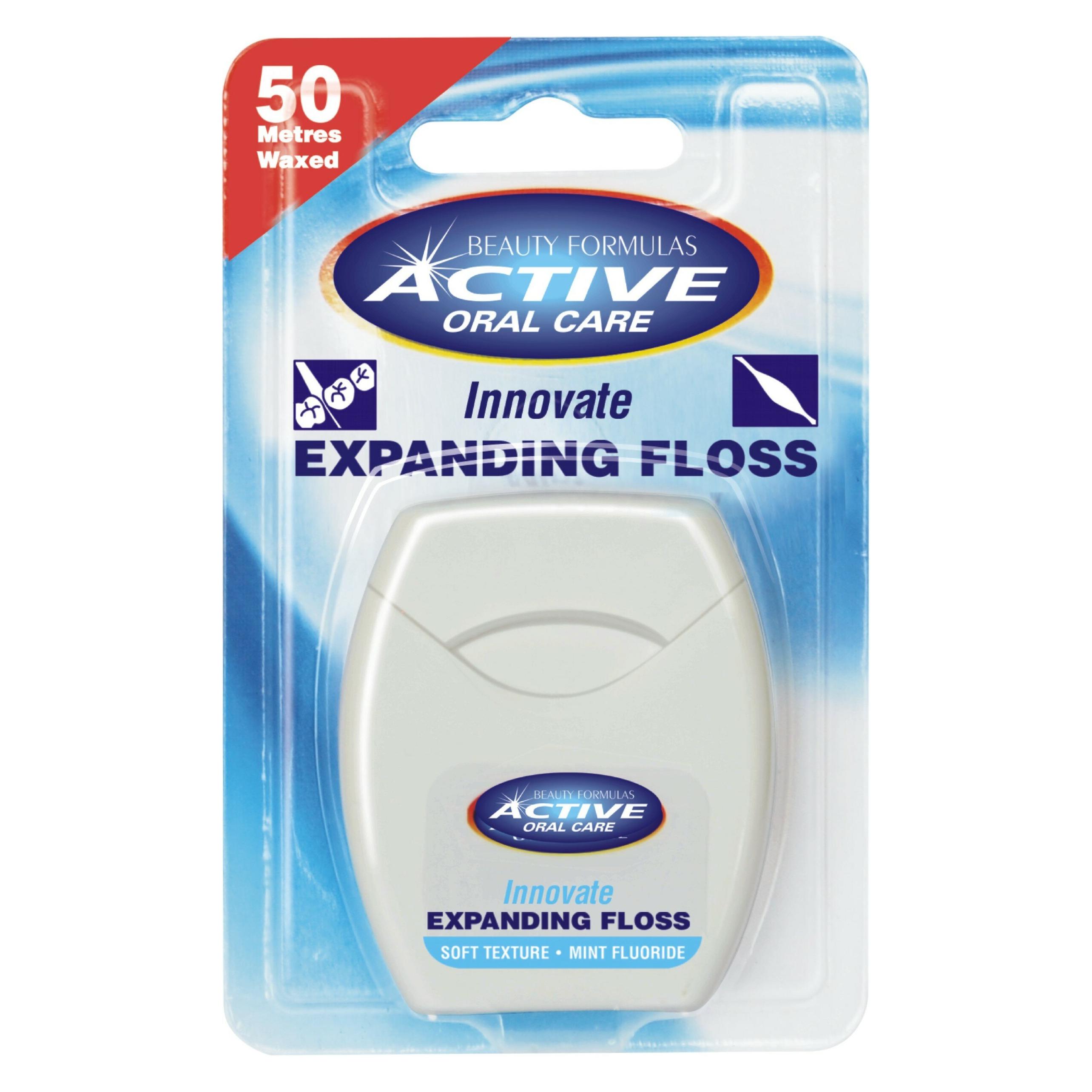 Beauty Formulas Active Oral Care - Expanding Floss Dental Mint Swell Made Of Fluorine 50 (50 m) (33078066)
