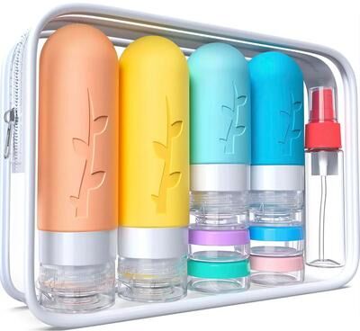 Uplift Treasures Leakproof Silicone Travel Bottle Set silicone 17pcs e