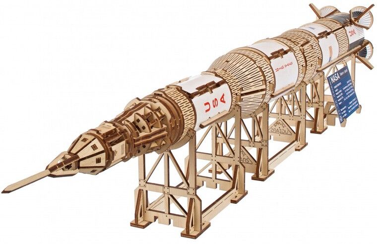 Saturn V de la NASA Puzzle 3D en bois - Ugears