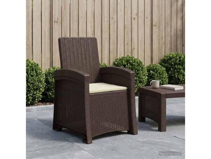 Verstellbarer Liegesessel mit Rattan-Optik aus Polypropylen für Garten 3-fach verstellbar, wetterbeständig, langlebiges Polypropylen, für Terrasse Balkon Garten