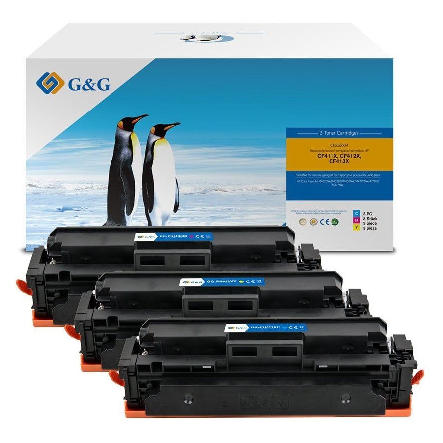 G&G XL-Toner ersetzen HP 410X/ CF252XM 3 Stück (14997)
