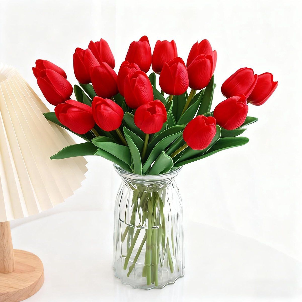 Merkloos Boeket van 20 Kunstmatige Rode Tulpen voor Decoratie