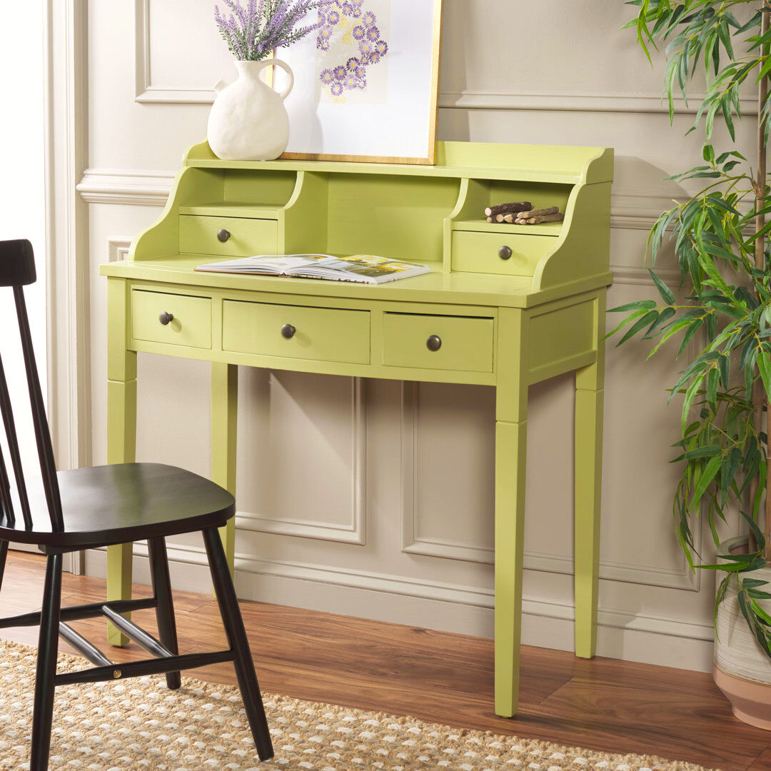 Three Posts Beecher Desk Avocado Green 102.88cm H X 92cm W X 48.5cm D
