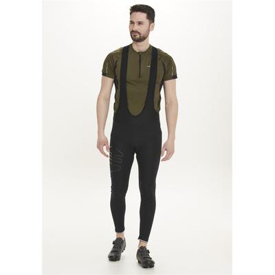 Radhose ENDURANCE "Gorsk", Herren, Gr. S, US-Größen, schwarz, 85% Polyamid, 15% Elasthan, bedruckt, unifarben, lang, Hosen, mit funktionellem Windblocker