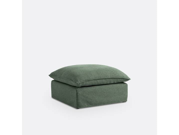 LA REDOUTE Pouf, déhoussable, en polyester, ODNA Vert Forêt, Made in France