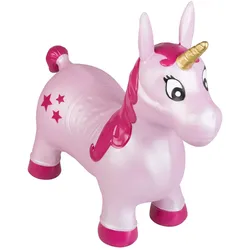 Idena Hüpfpferd Einhorn pink mit Sternen