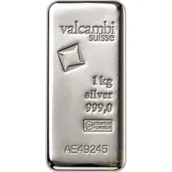 1 Kilogramm Silberbarren Valcambi