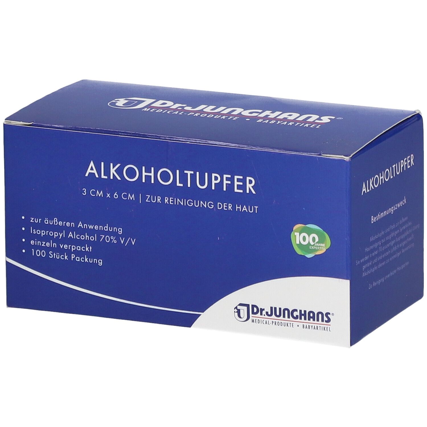 Alkoholtupfer 3X3Cm Steril 100 St Tupfer