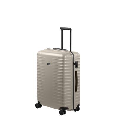 Hartschalen-Trolley "UPGRADE M+ Hartschalenkoffer", Gr. B/H/T: 50cm x 69cm x 28cm 80 l, beige (grau), Polycarbonat, TITAN - MADE IN GERMANY, Koffer
