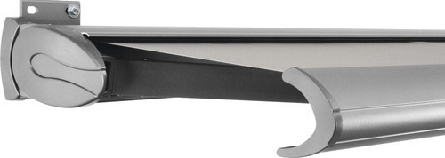 SOLUNA Kassettenmarkise Exclusiv 2,5x1,5 Stoff Dessin 320923 Gestell E6EV1 silber eloxiert Antrieb links inkl. Motor und