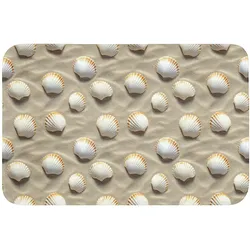 WC-VORLEGER Muscheln - Sand - Maritim Toilettenvorleger 60x40 cm